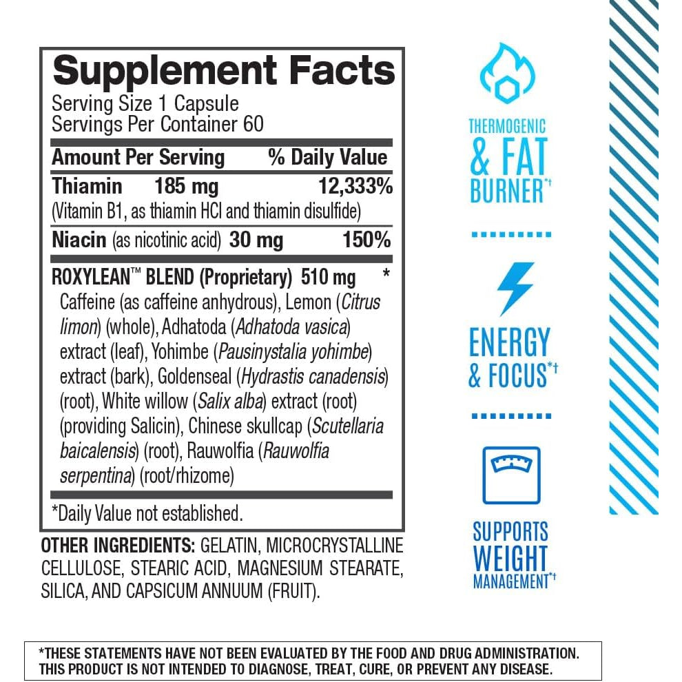 BPI Sports - Roxylean Extreme Fat Burner & Weight Loss Supplement, 60 Count (Packaging May Vary)