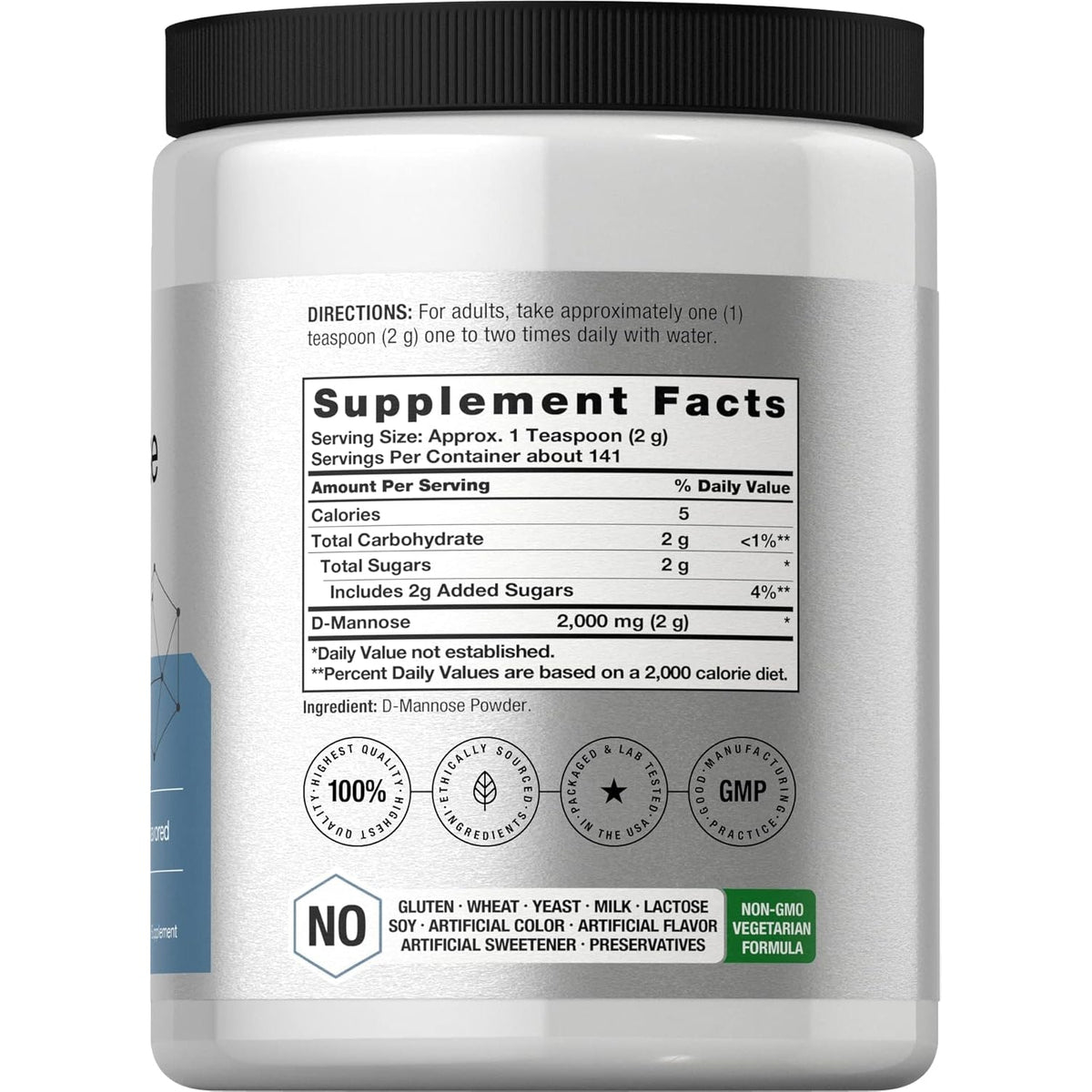Horbaach D-Mannose Powder | 10 Oz | Supplement for Women and Men | Unflavored | Vegetarian, Non-Gmo, and Gluten Free