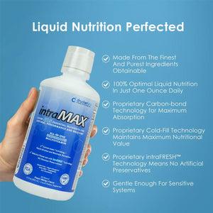 Intramax Organic Liquid Multivitamin, Non GMO, Dairy Free, Gluten Free, Magnesium, Vitamin D, C and E, Zinc (32 Oz., Peach Mango)