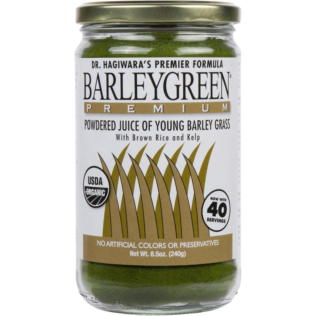 Dr. Hagiwara'S Original Premium W/Kelp - Organic Barley Grass Juice Powder 8.5Oz (240G) - 40 Servings