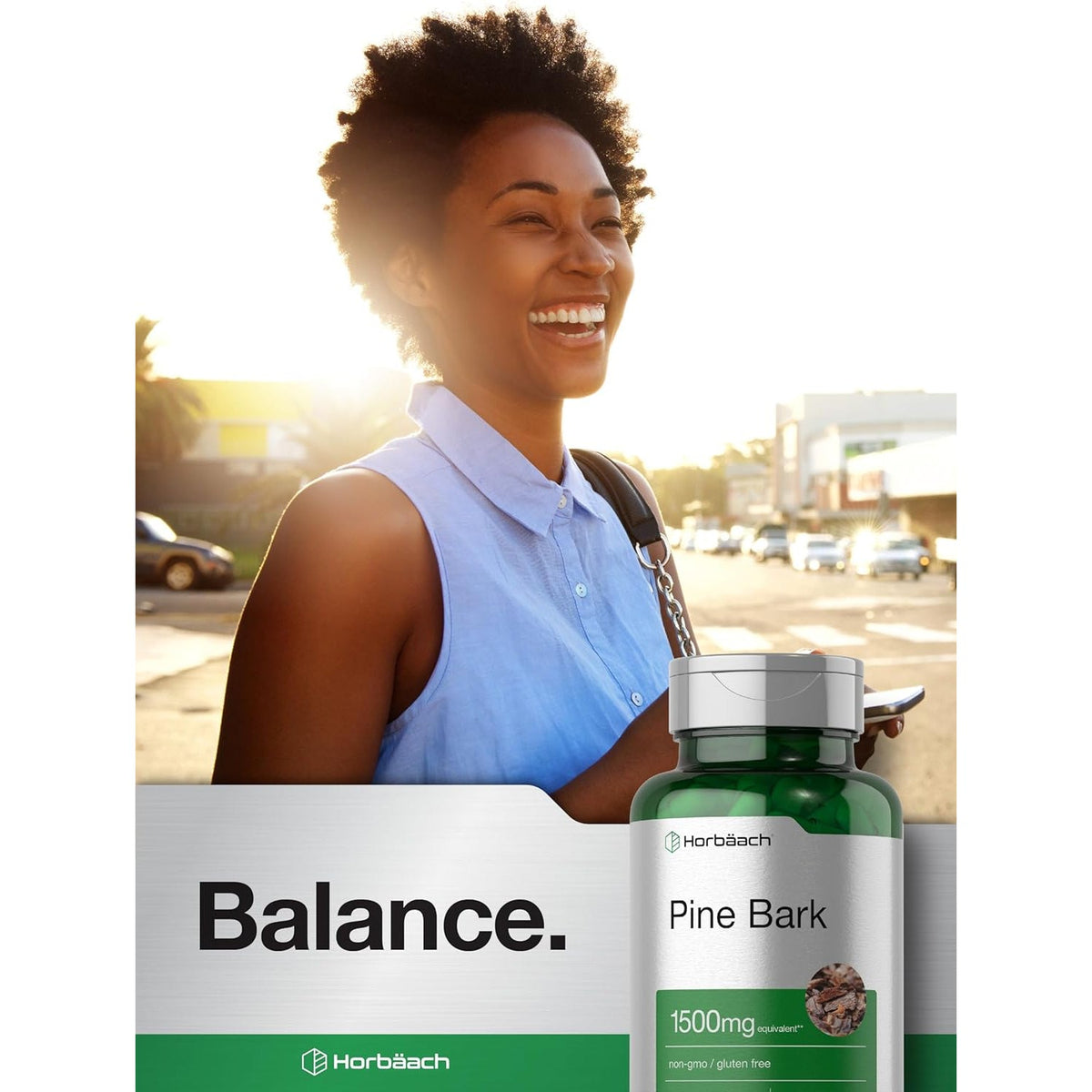 Horbäach Pine Bark Extract Capsules |120 Count | Non-Gmo and Gluten Free