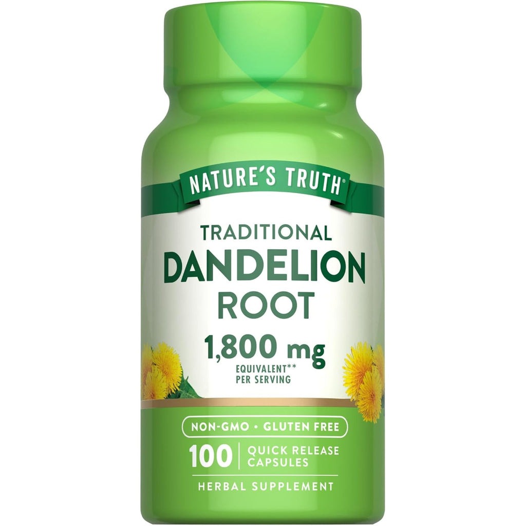 Nature'S Truth Dandelion Root Capsules | 100 Count | Non-Gmo & Gluten Free Supplement