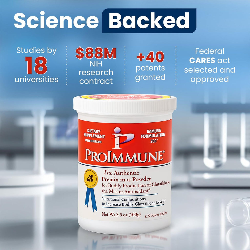 Glutathione Supplement 2 Month Supply of Glutathione Powder Precursor – Proimmune Immune Formulation 200® for Powerful Immune Support - Doctor-Formulated Antioxidant Complex, 62 Servings