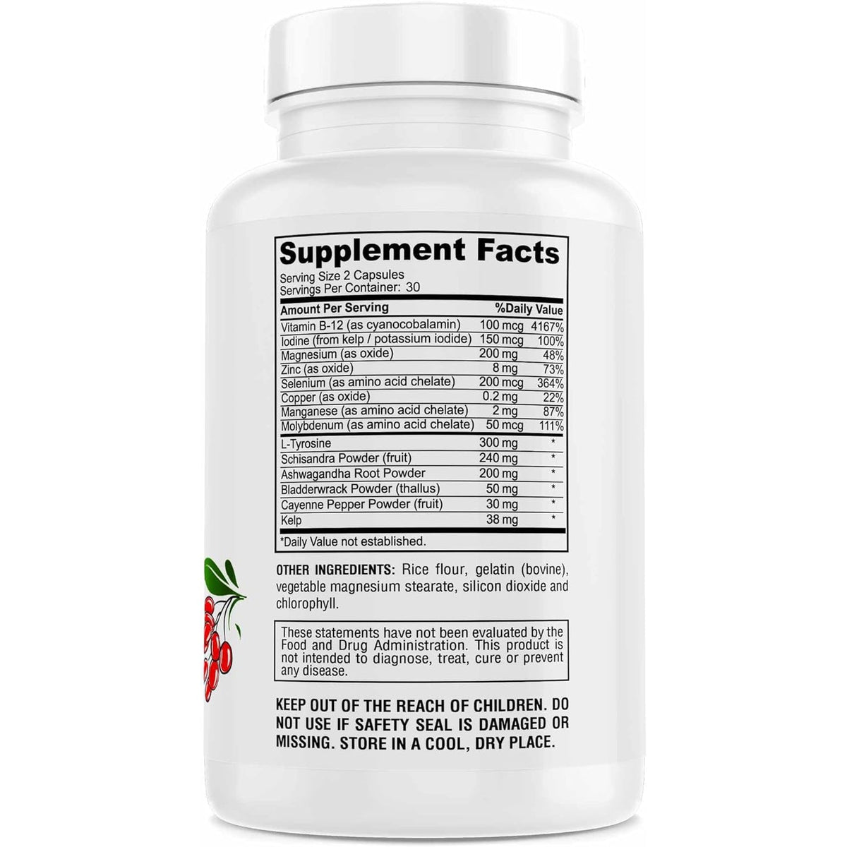 Thyroid Support - Advanced Formula with Iodine, Supports Metabolism & Energy, Supports Healthy Thyroid. Non-Gmo Thyroid Supplement - 60 Capsules