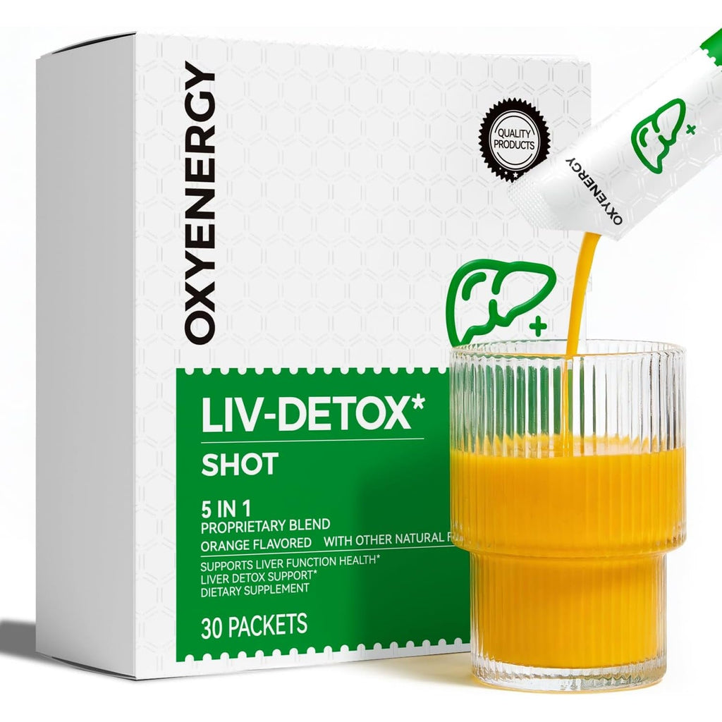 Oxyenergy Liver Cleanse Detox & Repair, Organic Milk Thistle Extract Liver Detox Supplement with Turmeric, Ginger, Dandelion, Support Liver Health & Digestion, Vegetarian, Gluten-Free, 30 Packs