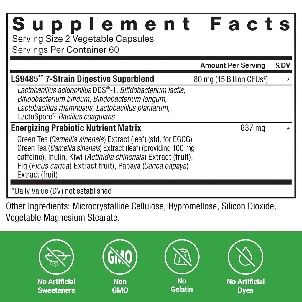 Force Factor Probioslim Extra Strength Probiotics for Women and Men with 30 Billion Cfus of Probiotics for Digestive Health, Bloating Relief, and Gut Health, with Prebiotic Fiber, 120 Capsules