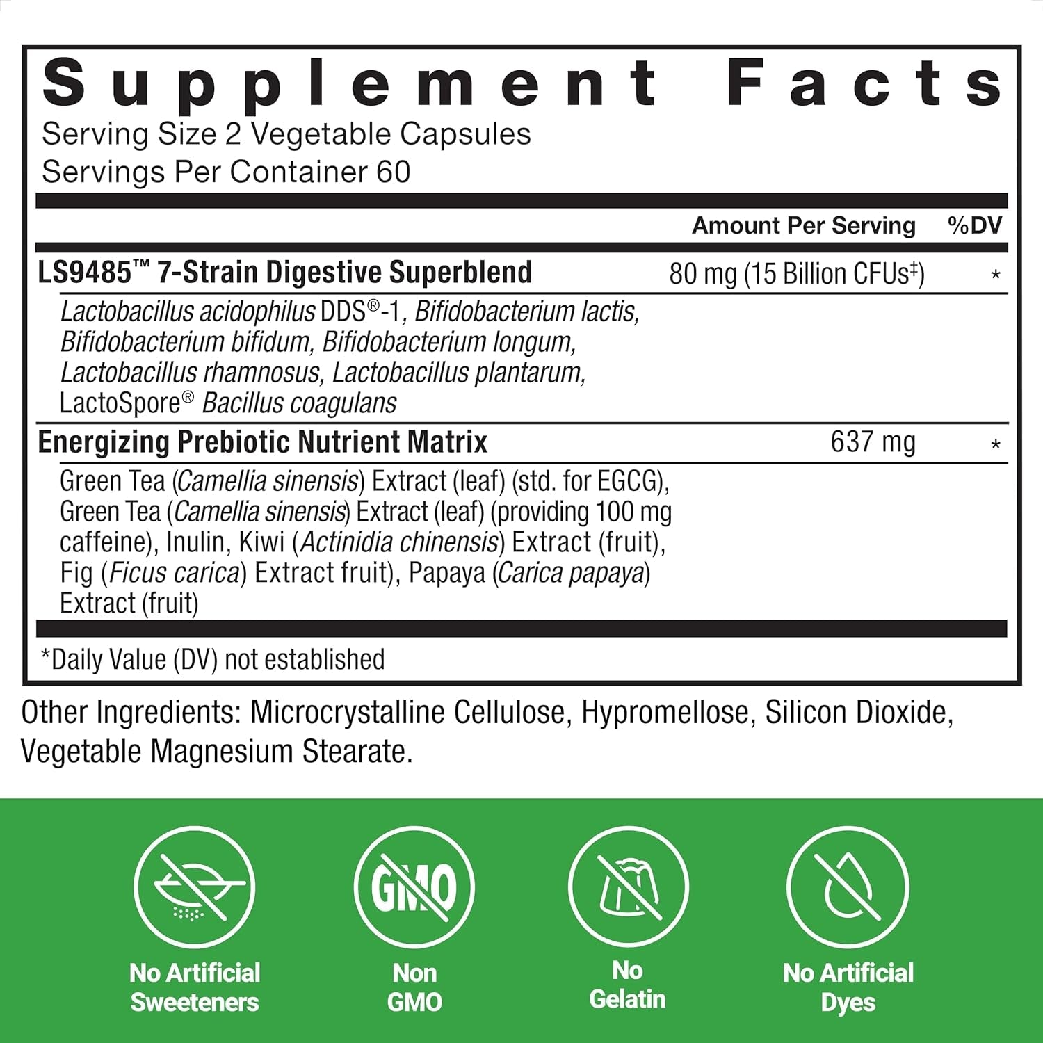 Force Factor Probioslim Extra Strength Probiotics for Women and Men with 30 Billion Cfus of Probiotics for Digestive Health, Bloating Relief, and Gut Health, with Prebiotic Fiber, 120 Capsules
