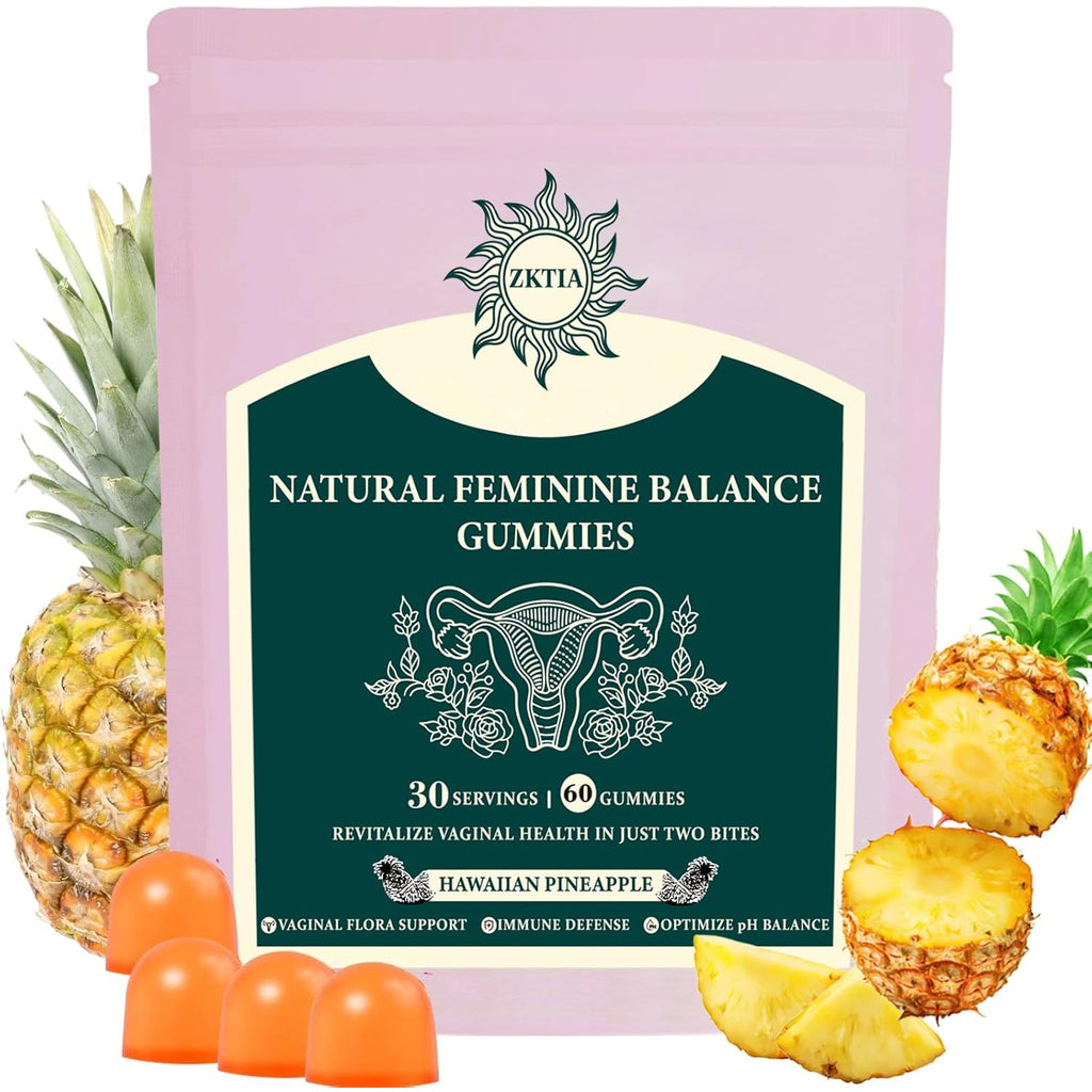 Vaginal Probiotics for Women, Feminine Balance Gummies for Ph Balance, Women'S Health Supplement, Feminine Freshness & Immune Support, Vegan Gluten Free, Hawaiian Pineapple, 60 Count