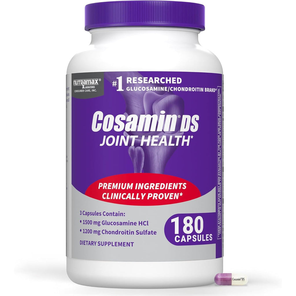 Nutramax Laboratories Cosamin® DS Joint Health Supplement with Glucosamine & Chondroitin for Adult Men & Women, Joint Supplement, 180 Capsules