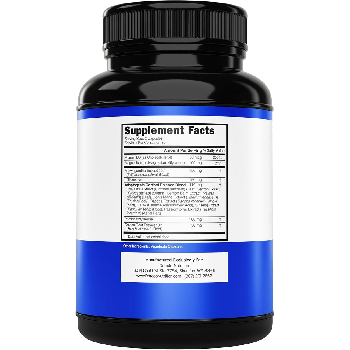 Cortisol Supplements for Women & Men with 14 In1 Blend (Magnesium, Ashwagandha, L Theanine & More) Healthy Cortisol Balance & Calm Mood Support - Third Party Tested, Non GMO, USA Made - 60 Count