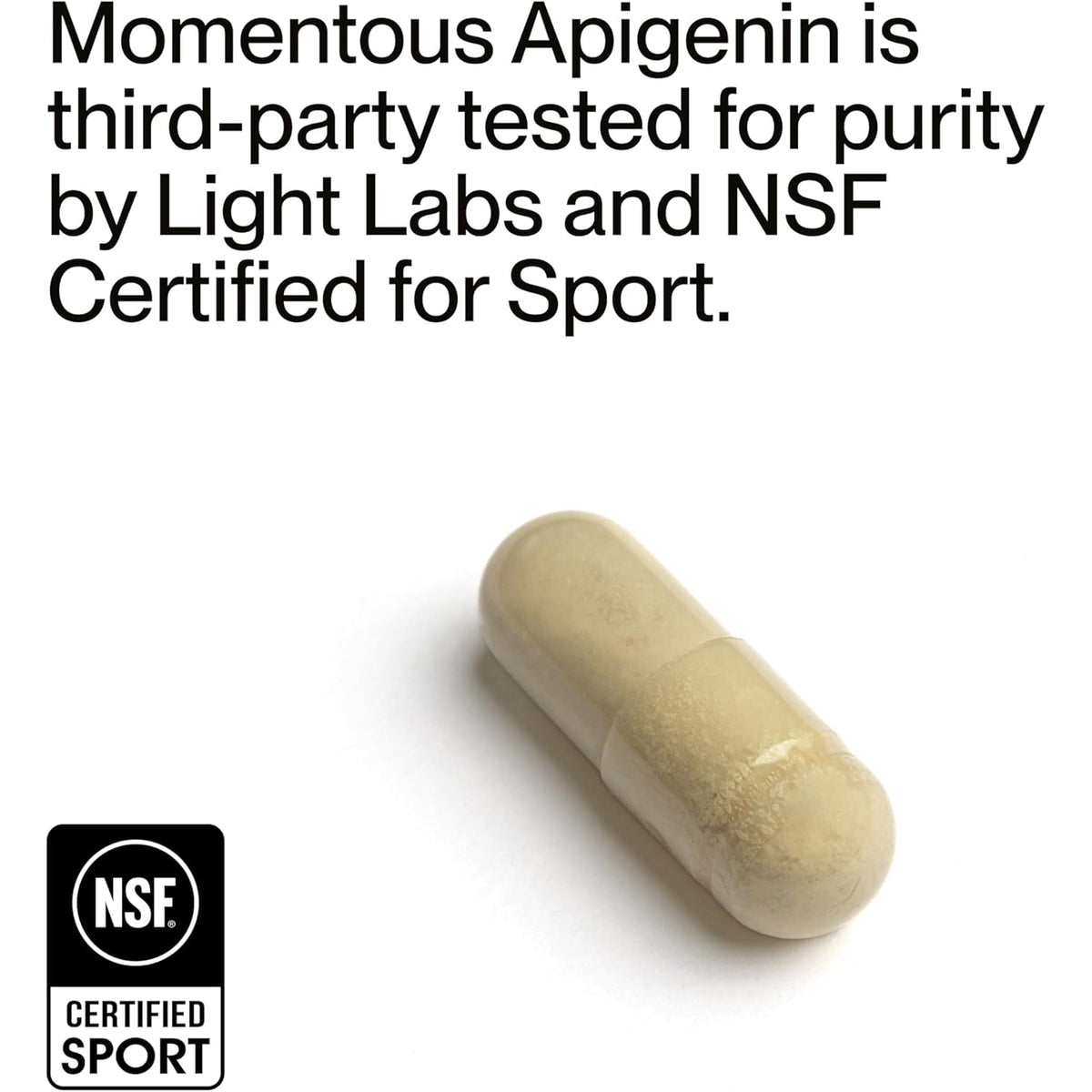 Momentous Apigenin Supplement - 50 Mg per Capsule - NSF Certified for Sport - 60-Count