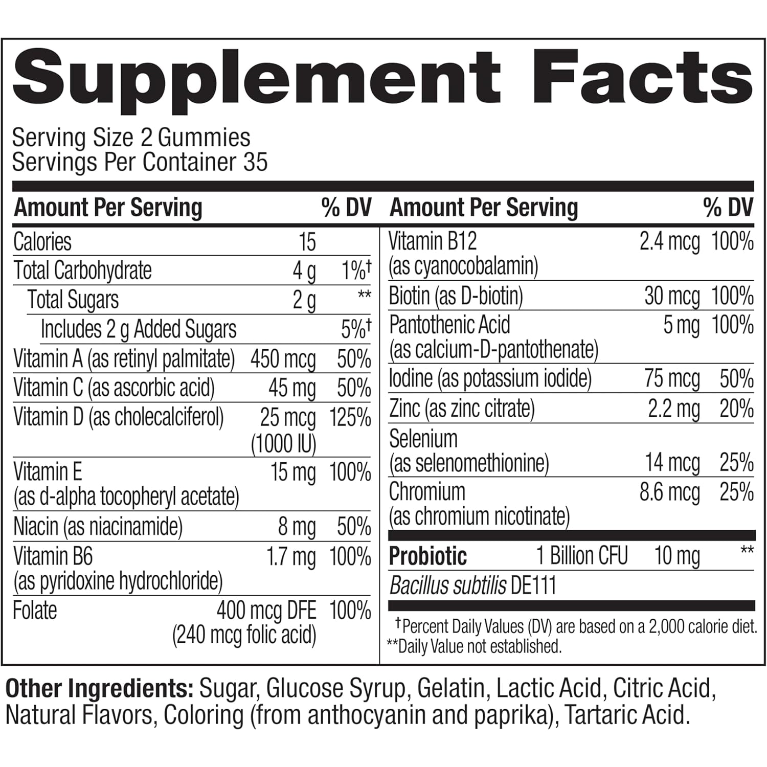 OLLY Multi + Probiotic Adult Multivitamin Gummy, Digestive and Immune System Support,* Chewable Supplement, Tropical Flavored, 35 Day Supply - 70 Count