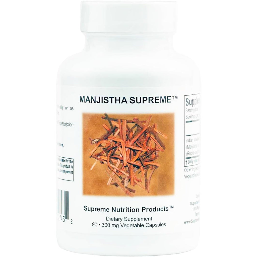 Supreme Nutrition Manjistha Supreme, 90 Pure Indian Madder Root Vegetarian Capsules