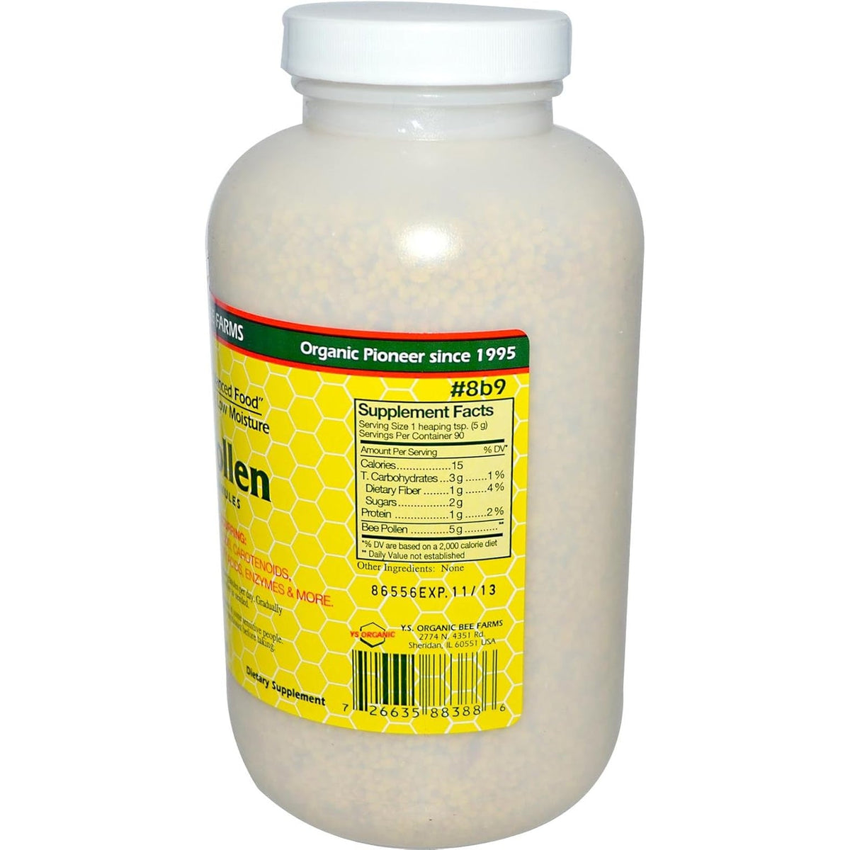 Bee Pollen - Low Moisture Whole Granulars YS Eco Bee Farms 16 Oz Granular