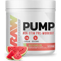 RAW Pump Stim Free Pre Workout (Watermelon) - Non-Stimulant Pre Workout Supplement Powder Nitric Oxide Booster - Pre Workout Supplements Drink for during Workout - 40 Servings