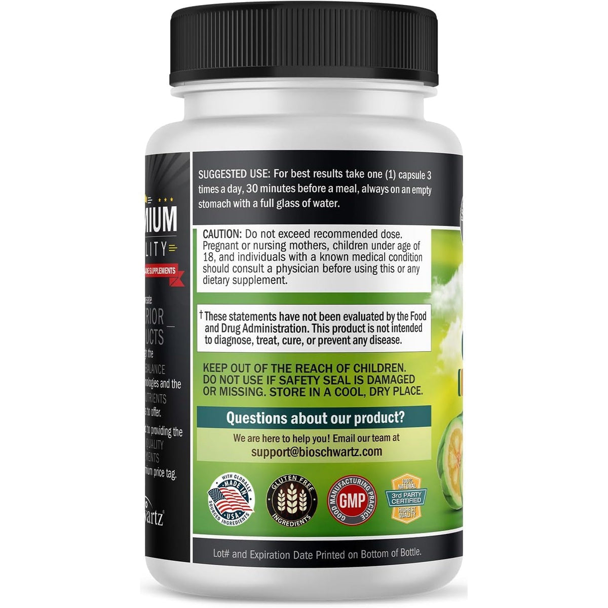 Garcinia Cambogia Weight Loss Pills - 1500Mg HCA Pure Extract - Fast Acting Appetite Suppressant - Fat Burner for Women and Men to Help Lose Weight - Carb Blocker Metabolism Diet Pill - 90 Capsules