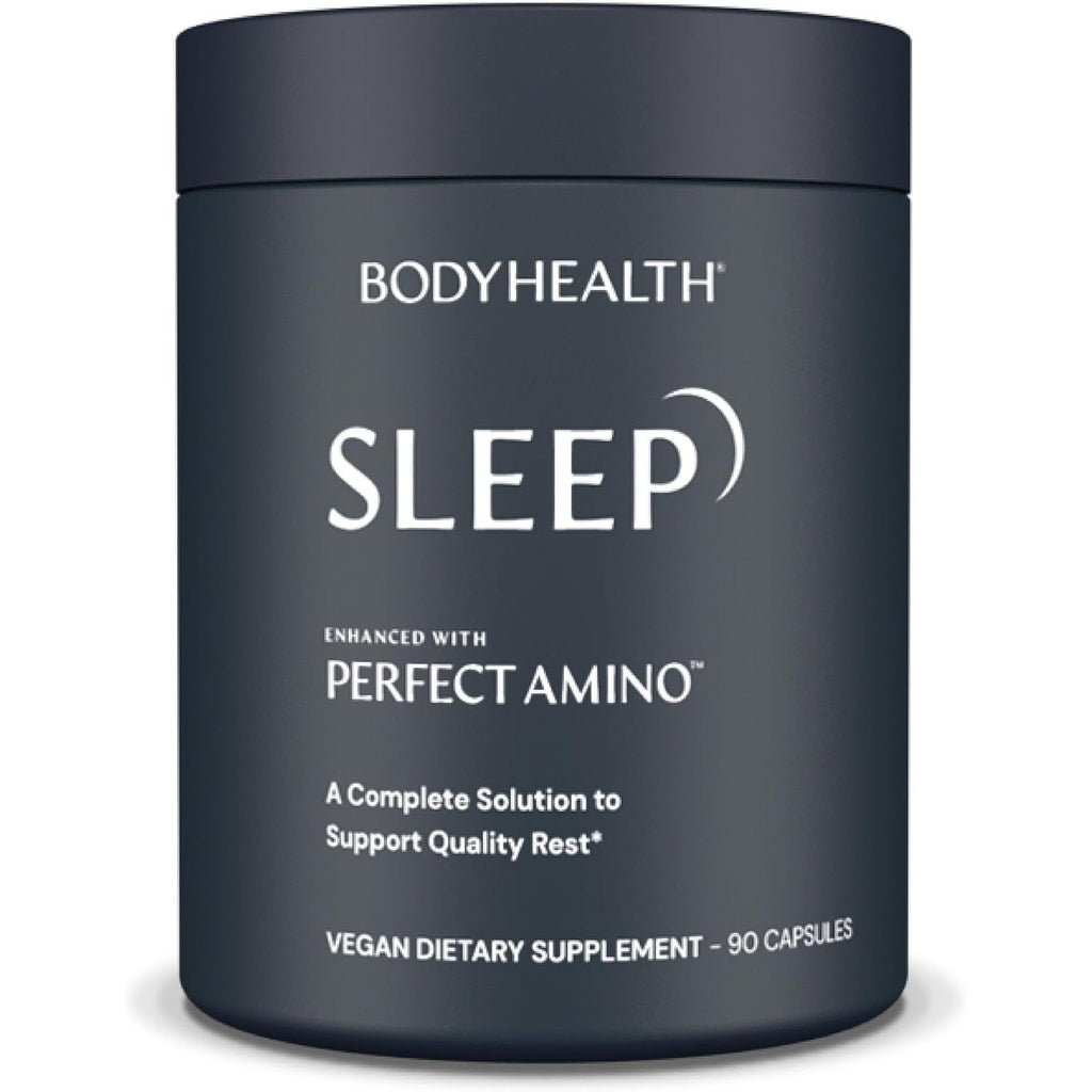 Bodyhealth Sleep, Sleep Aid and Supplement for Adults with 3 Mg Melatonin, Non-Habit Forming Pills Enhanced with Perfectamino - 90 Capsules