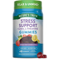 Nature'S Truth Stress Relief Gummies for Adults | with Gaba, L Theanine, and Lemon Balm | Lemon Strawberry Flavor | Non-Gmo & Gluten Free Supplement