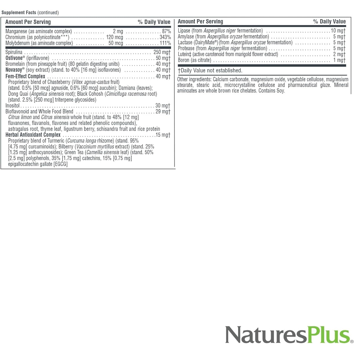 Naturesplus Source of Life Women - 60 Tablets - Multivitamin & Mineral Supplement - with Iron, Calcium, Folate & Lutein - Gluten Free, Vegetarian - 30 Servings