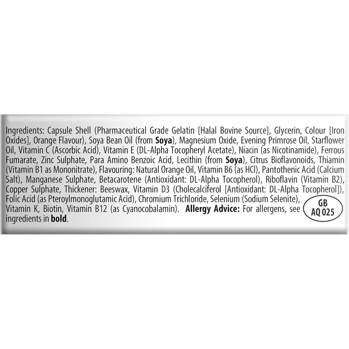 Wellwoman Vitabiotics Advanced Vitamin & Mineral Formula with Evening Primrose & Starflower Oils 30 Capsules