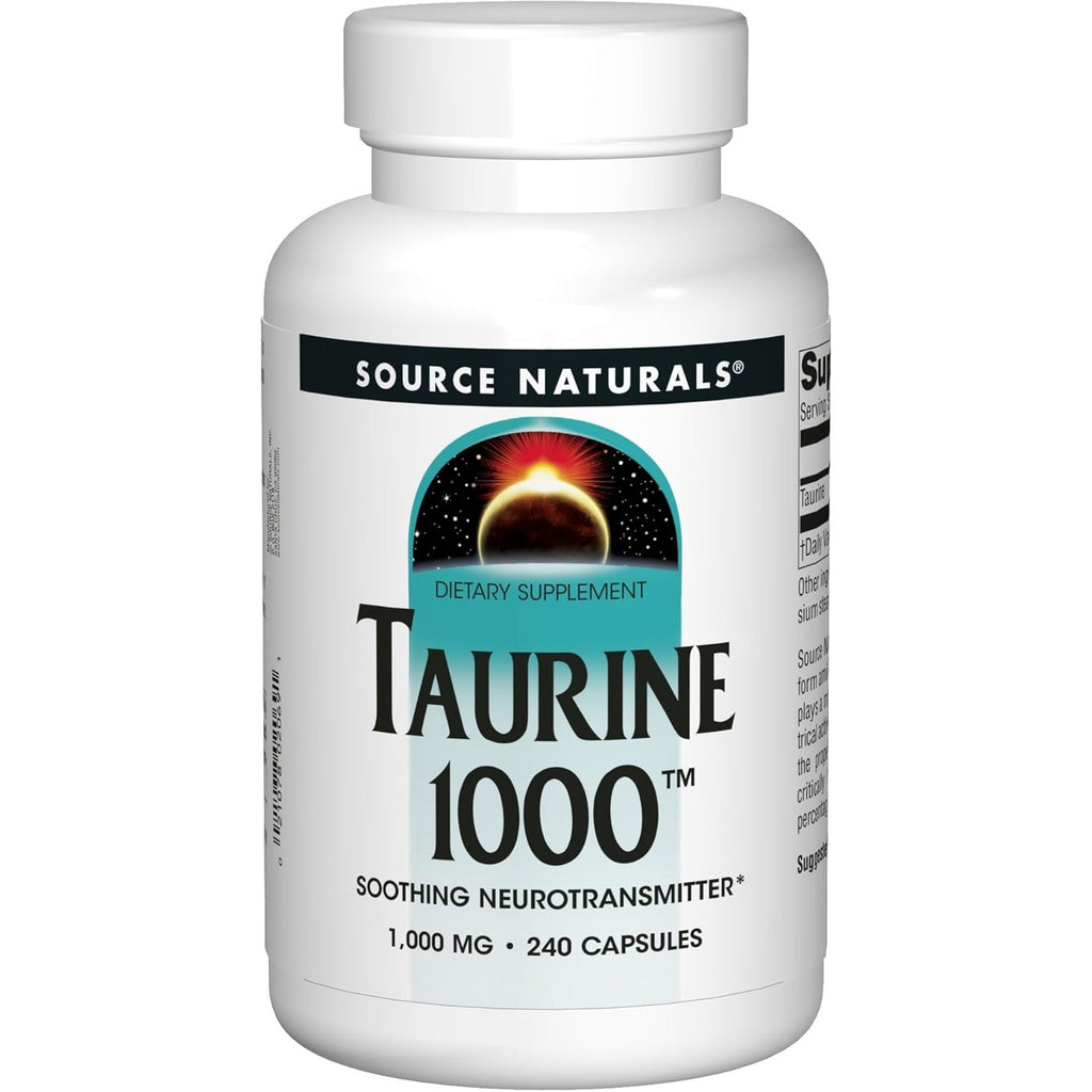 Source Naturals Taurine, Soothing Neurotransmitter*, 1000Mg - 240 Capsules