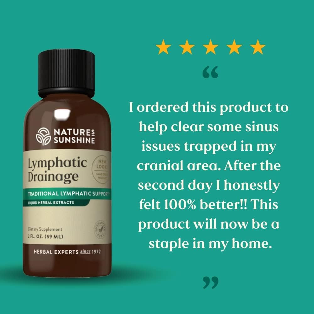 Nature'S Sunshine Lymphatic Drainage, 2 Fl. Oz | Lymphatic Drainage Supplement Promotes the Efficient Drainage of the Lymphatic System to Promote Overall Health