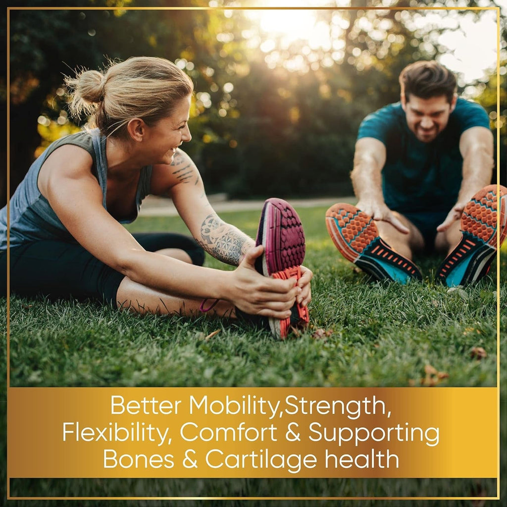 Nutrapro Glucosamine Chondroitin MSM Joint Relief Supplements & Bone Health - for Knee & Joint Relief, Bone Strength, Joint Health, Movement, Flexibility, Strength & Comfort.45 Days Servings