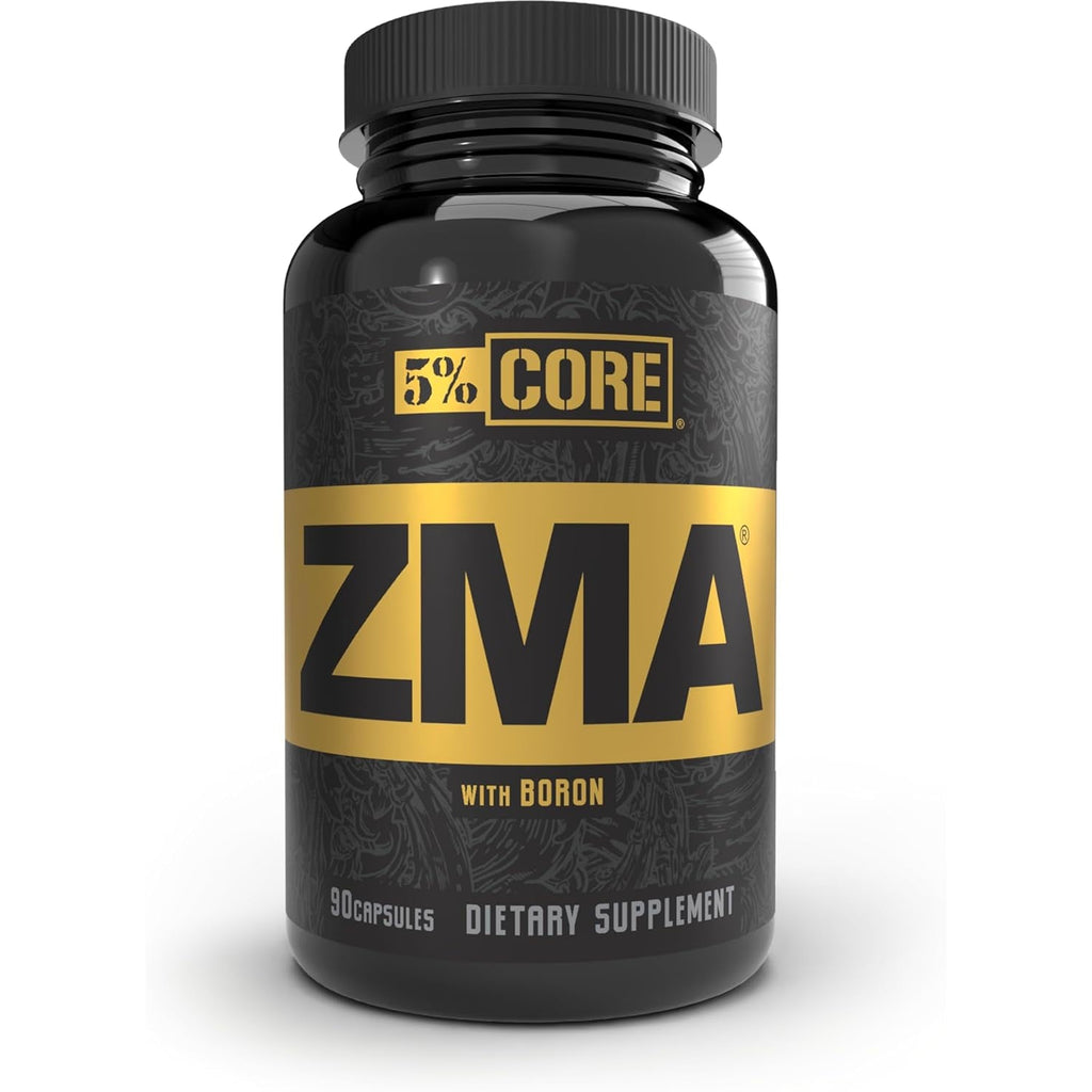 5% Nutrition Core ZMA (With Boron) | Promotes Recovery by Restoring Levels of Zinc, Magnesium & Vitamin B-6 (90 Capsules)