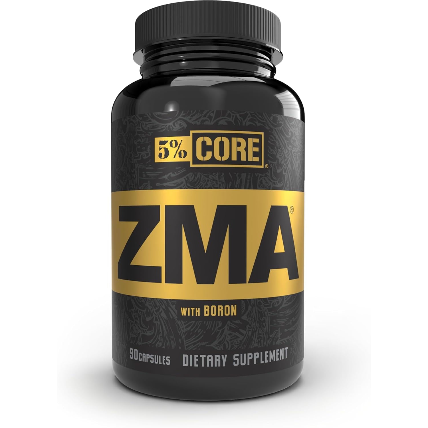 5% Nutrition Core ZMA (With Boron) | Promotes Recovery by Restoring Levels of Zinc, Magnesium & Vitamin B-6 (90 Capsules)