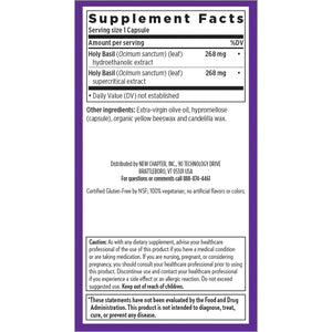 New Chapter Stress Relief Supplement - Holy Basil Force with Supercritical Holy Basil for Stress Support + Immune Support + Non-Gmo Ingredients - Vegetarian Capsules, 120 Count