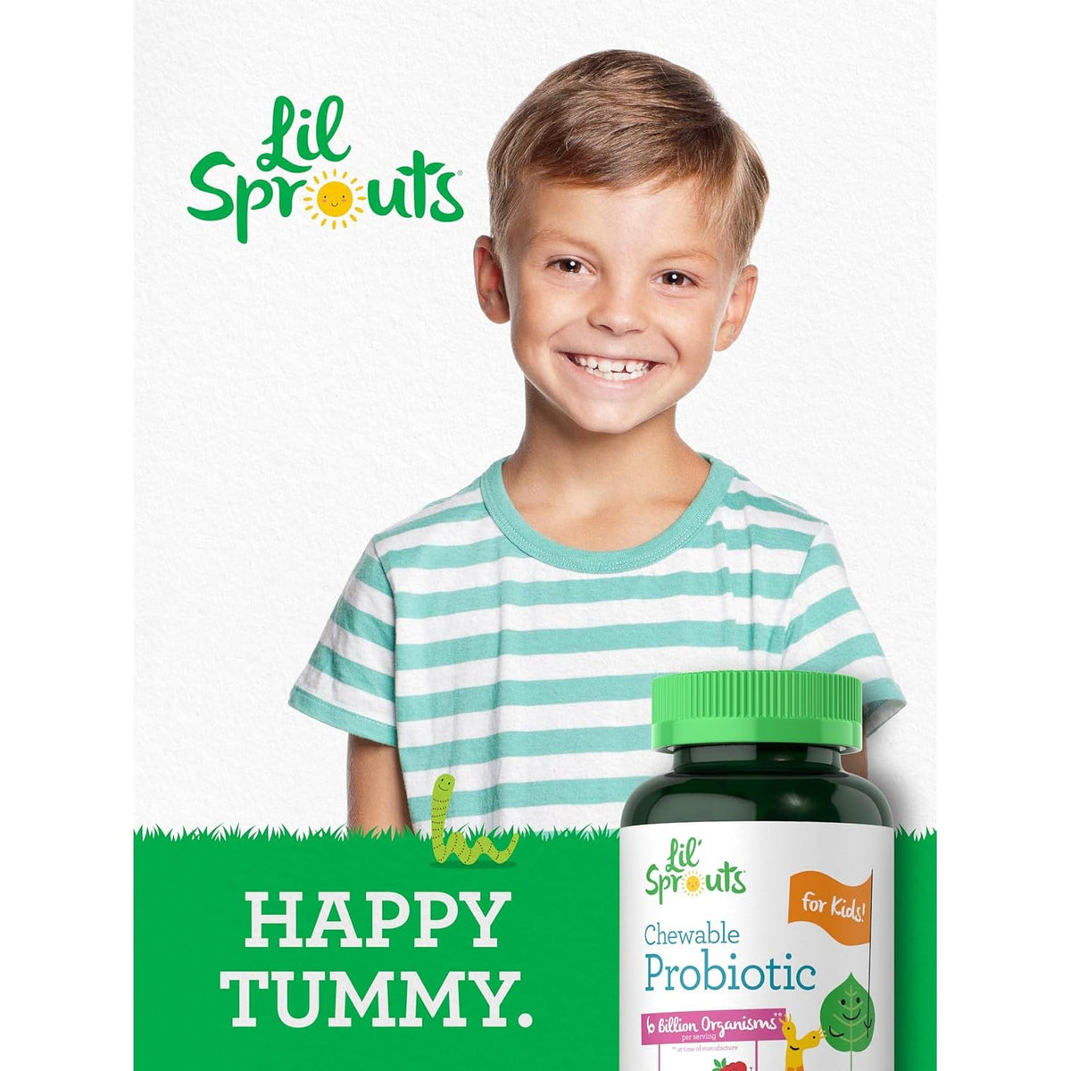 Carlyle Probiotics for Kids Chewable | 180 Count | 6 Billion Cfus | Raspberry Flavor | Non-Gmo & Gluten Free Supplement | by Lil' Sprouts