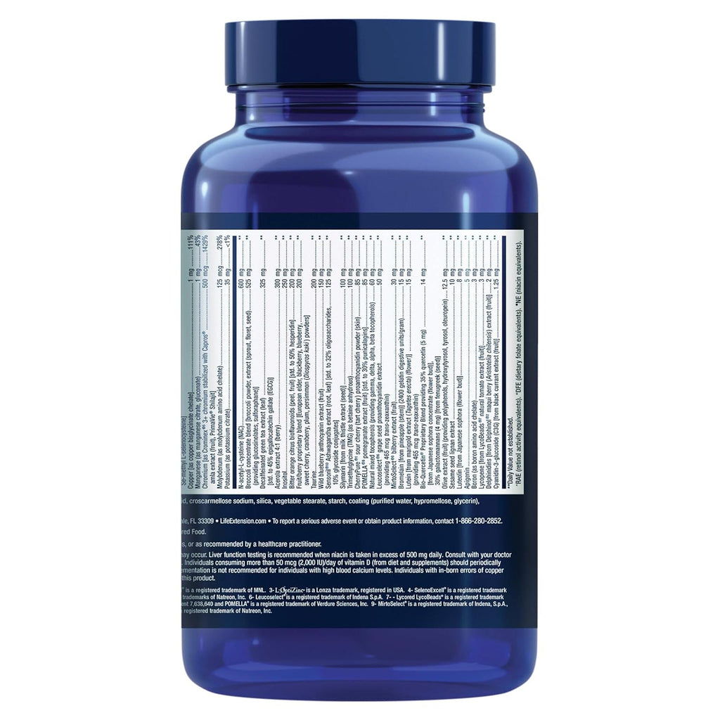Life Extension Mix Tablets, High-Potency, Advanced Vitamin, Mineral, Fruit & Vegetable Formula, Vitamin C, B, D, E, Magnesium, for Whole-Body Health, Healthy Aging, Gluten-Free, 240 Tablets
