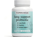 Evernaturecure Lung Support Probiotics, Ever Nature Cure Respiratory & Immune Support Supplement, with Vasaka Leaf & Turmeric Root Extract, 60 Capsules