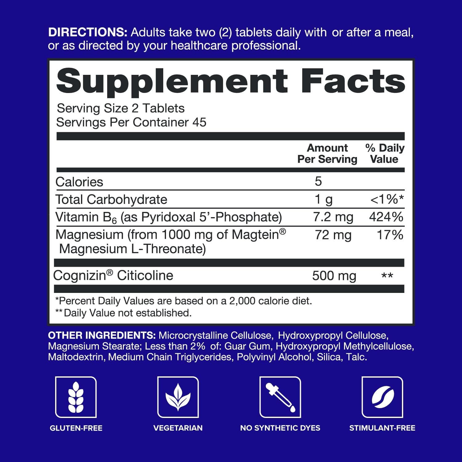 Qunol Brain Health Memory plus with B6, Magnesium L-Threonate & Citicoline, Clinically Tested Ingredients to Improve Memory, Focus, Attention and Productivity, 90 Count