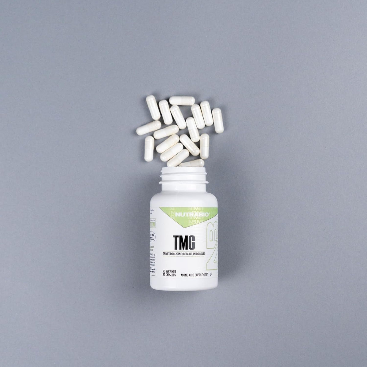 Nutrabio TMG Supplements Betaine Anhydrous 500Mg Capsules, Trimethylglycine Homocysteine Support