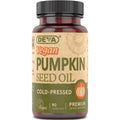 DEVA Nutrition Vegan Pumpkin Seed Oil 500 Mg, Cold-Pressed & Unrefined - 90 Capsules, 1-Pack