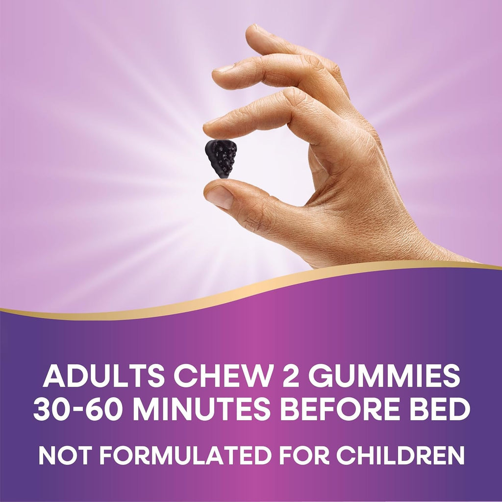 Nature'S Way Sambucus Sleep + Immune* Elderberry Gummies, Sleep Support for Adults and Immune Support*, with Melatonin, Vitamin C, L-Theanine, Zinc, 50 Gummies (Packaging May Vary)