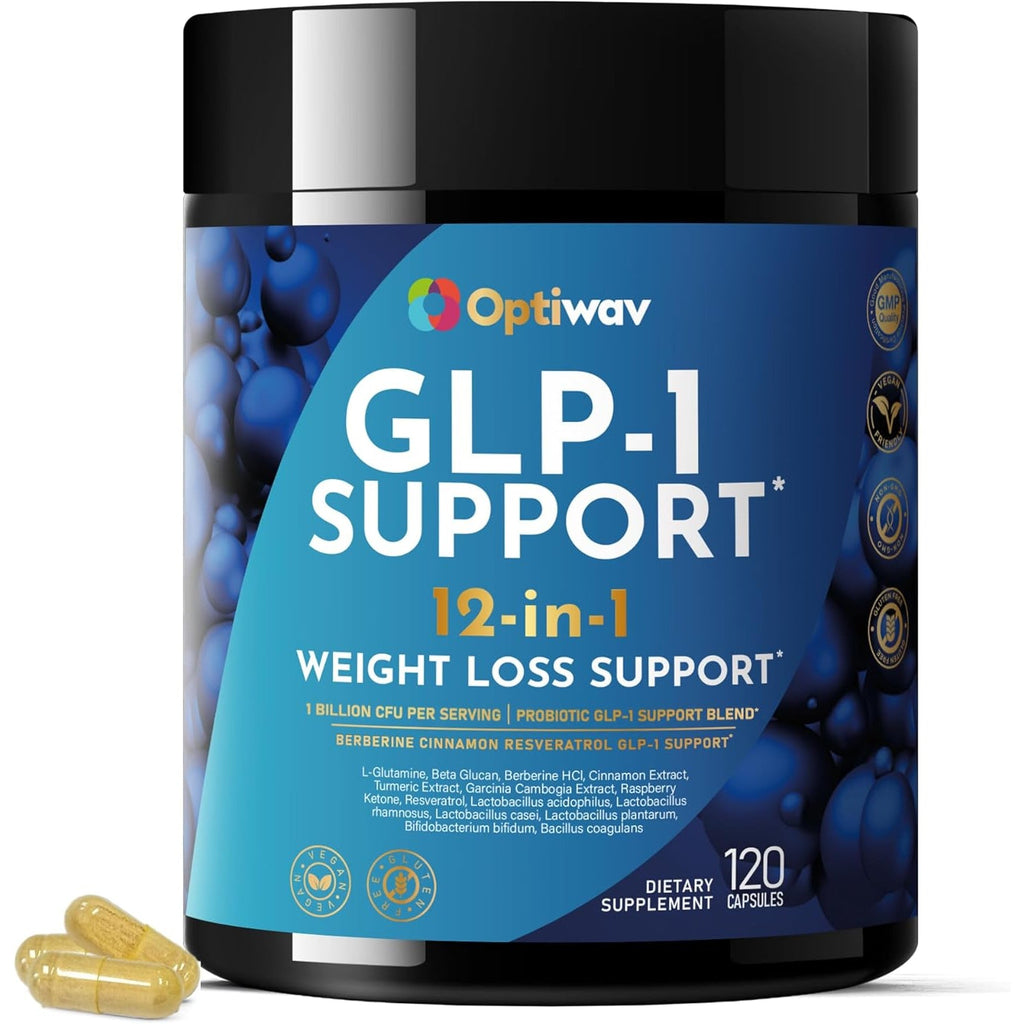GLP-1 Support Probiotic Weight Loss Supplement - Natural GLP1 Support Appetite Suppressant for Women Men - for Daily Fat Burn Hunger Control Metabolism Boost Gut & Curb Cravings Support