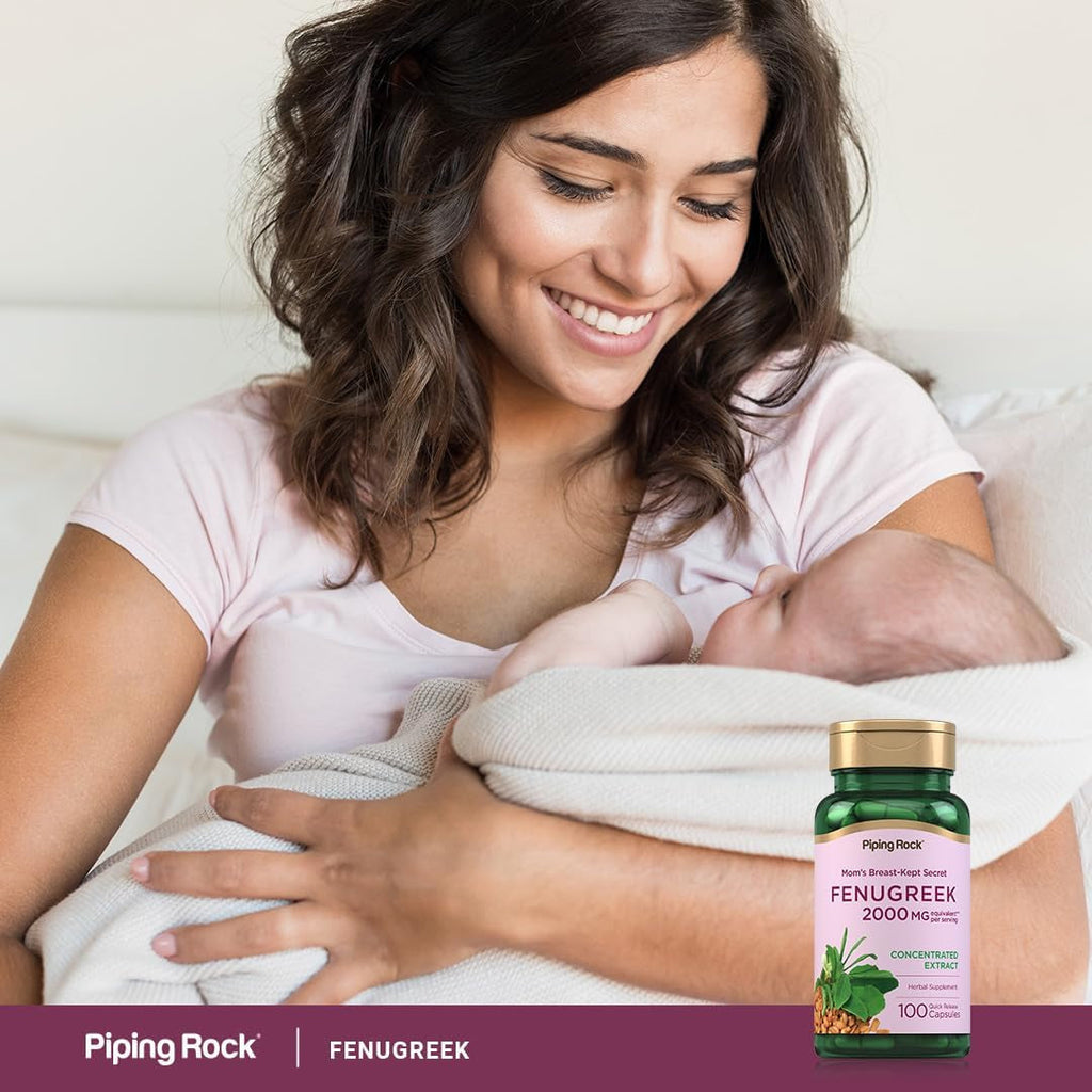 Piping Rock Fenugreek Capsules | 100 Pills | Concentrated Seed Extract | Herbal Supplement for Women | Non-Gmo, Gluten Free