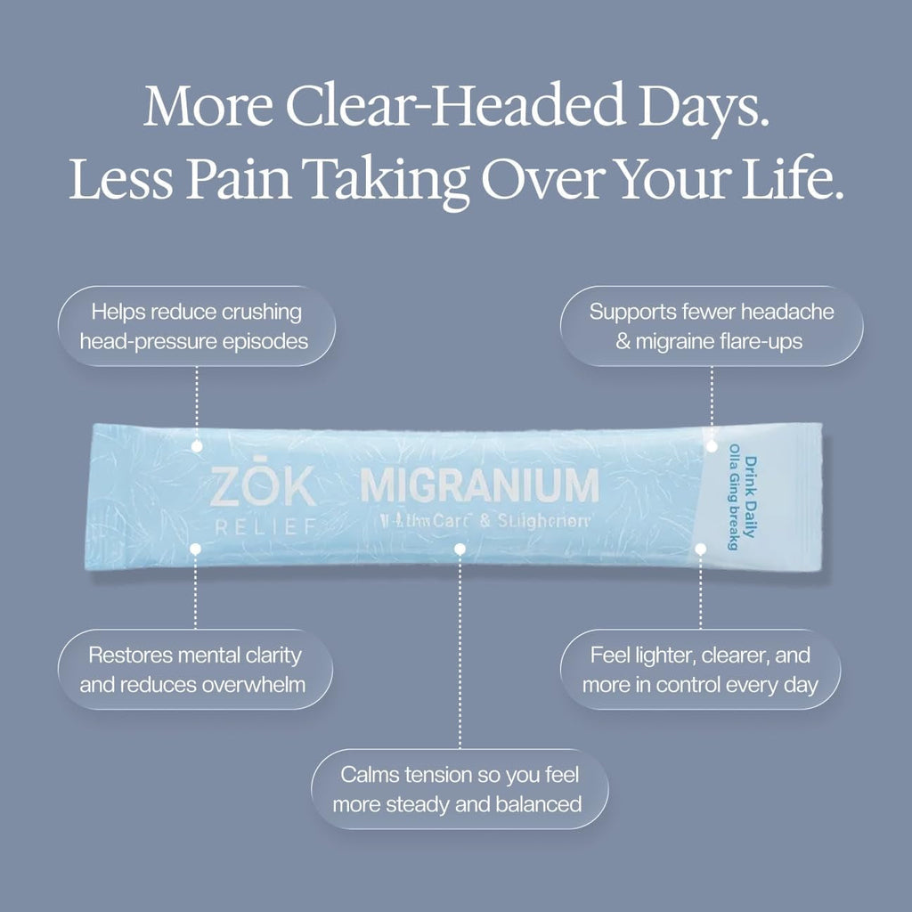 Daily Nervous System Support Formula for Head Tension, Stress & Energy, Calm Focus + Cellular Wellness Drink, 400Mg of Pure Magnesium Glycinate + 9 Key Neuronutrients, 30 Travel Sachets