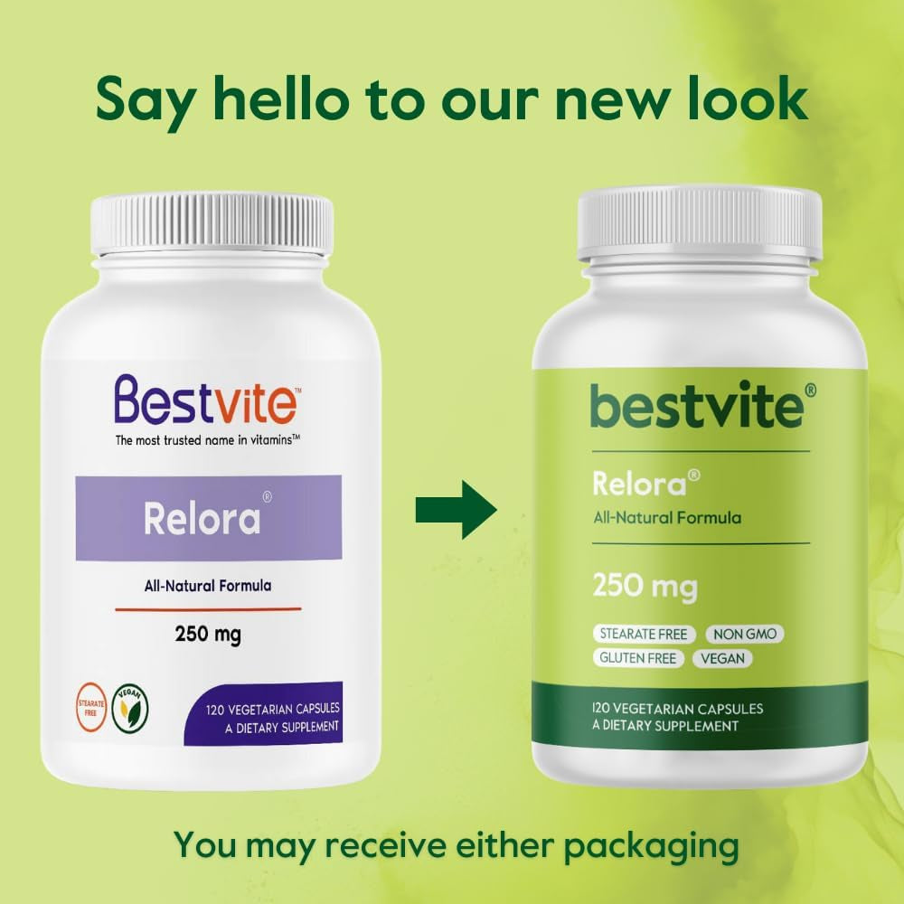 BESTVITE Filler-Free Relora 250Mg (120 Vegetarian Capsules) – Clinically Researched – No Stearates – Vegan – No Fillers – Supports the Management of Occasional Stress*