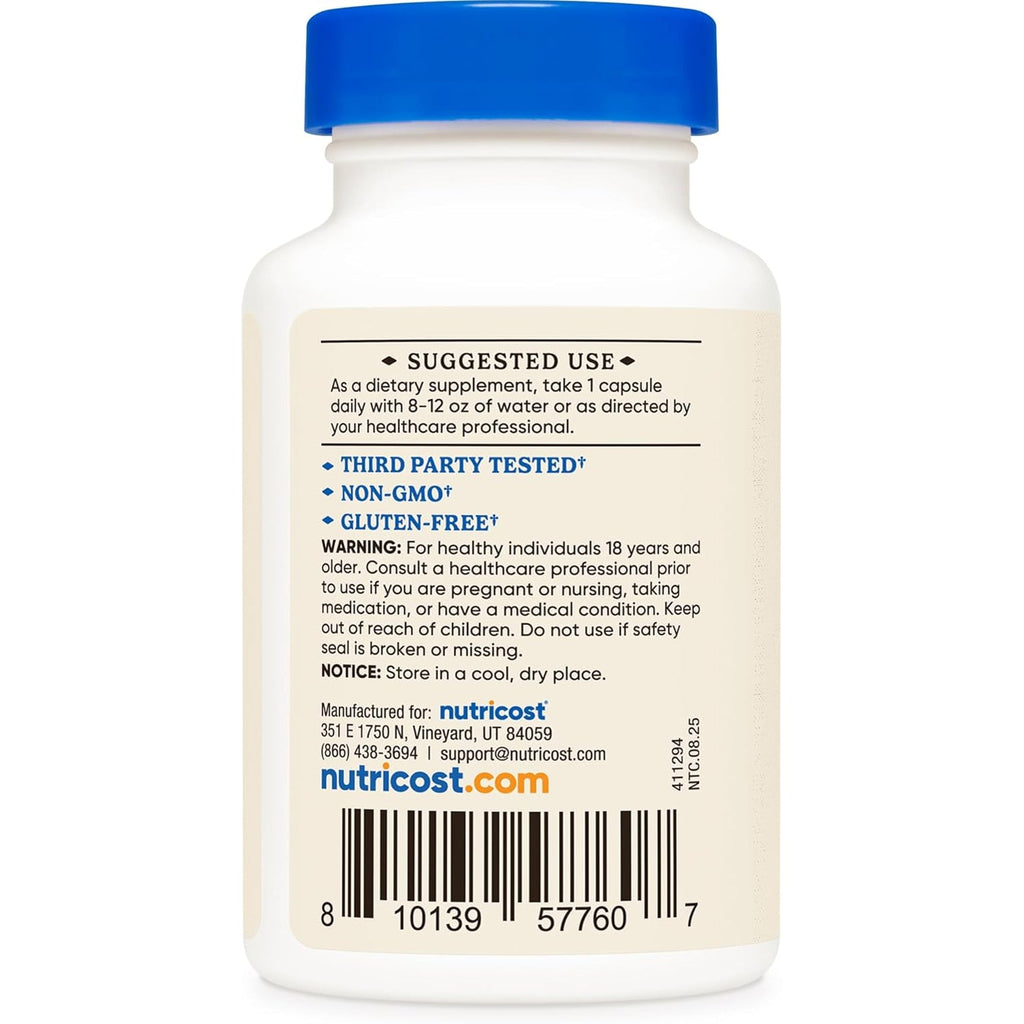 Nutricost Adrenal Glandular (350Mg) 90 Capsules - Bovine Adrenal Cortex Supplement, Gmo-Free, Gluten-Free