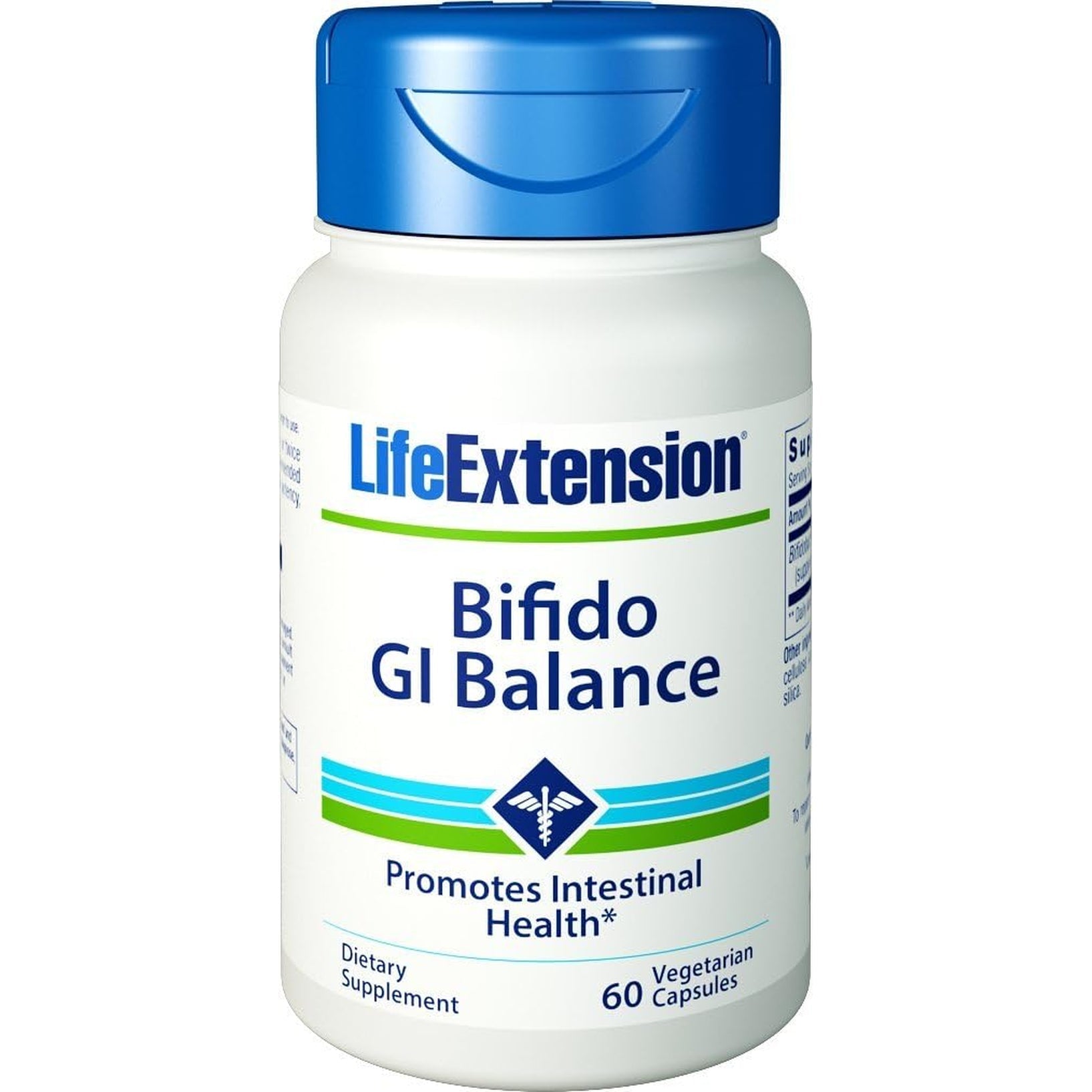 Life Extension Bifido GI Balance, Probiotics, Bifidobacterium Longum BB536® (2 Billion CFU), Support Healthy Gut & Digestive Health, Gluten-Free, Non-Gmo, Vegetarian, 60 Capsules
