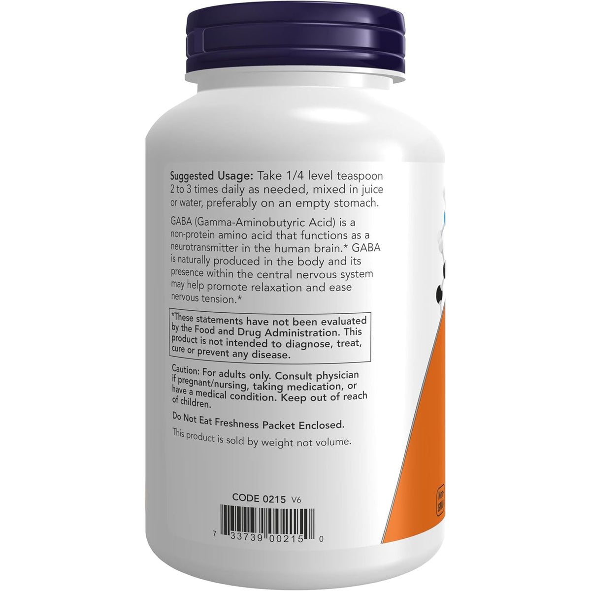 NOW Foods Supplements, GABA (Gamma-Aminobutyric Acid) Powder, Neurotransmitter Support*, 6-Ounce