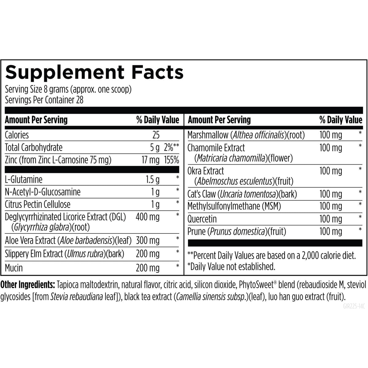 Designs for Health GI Revive Gut Health Powder - L Glutamine & Citrus Pectin for Digestive Health + Slippery Elm, Marshmallow Root & Cat'S Claw for Healthy Intestinal & Gut Lining Support* (28 Servs)
