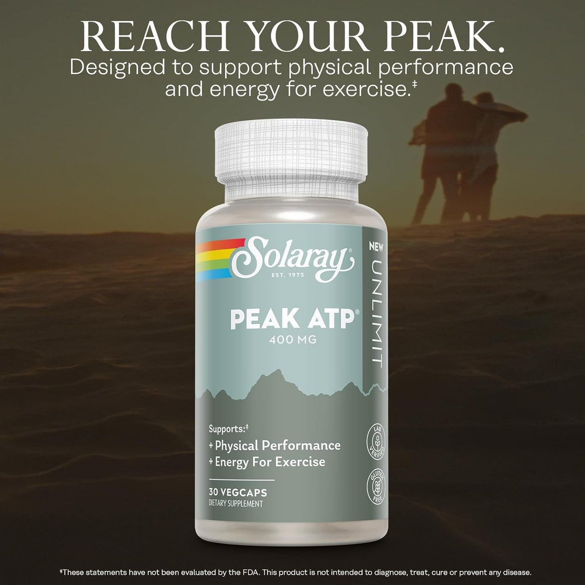 SOLARAY Peak ATP®, 400 Mg, 30 Vegcaps