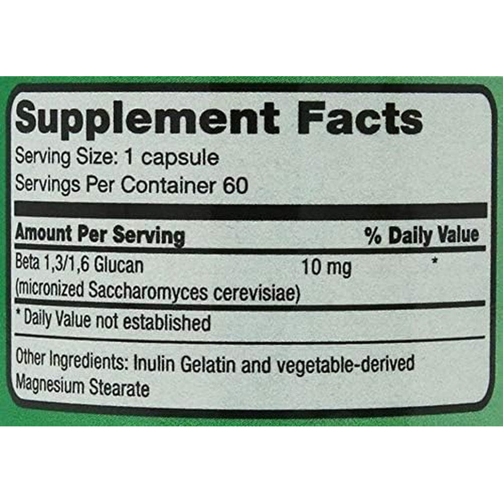 Immunition NSC 100 Beta Glucan Extra Strength - 10 Mg - 60 Capsules