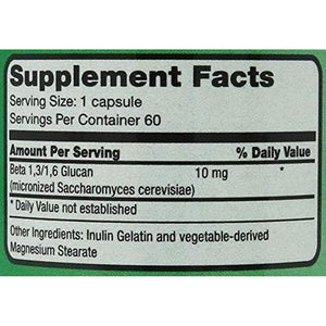 Immunition NSC 100 Beta Glucan Extra Strength - 10 Mg - 60 Capsules