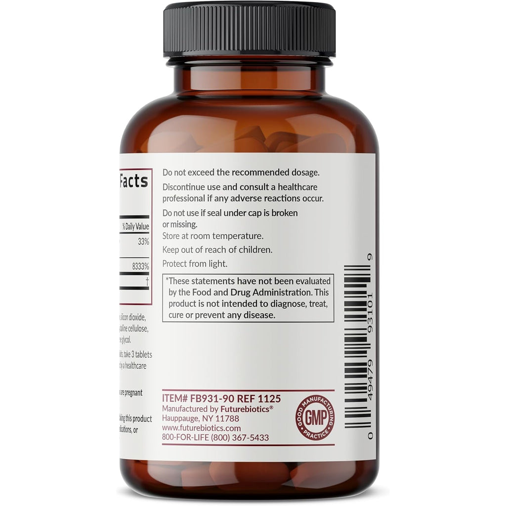 Futurebiotics Collagen Peptides with Biotin & Vitamin C Complex 3-In-1 Formula - for Hair, Skin & Nails Support, Non-Gmo, 90 Tablets