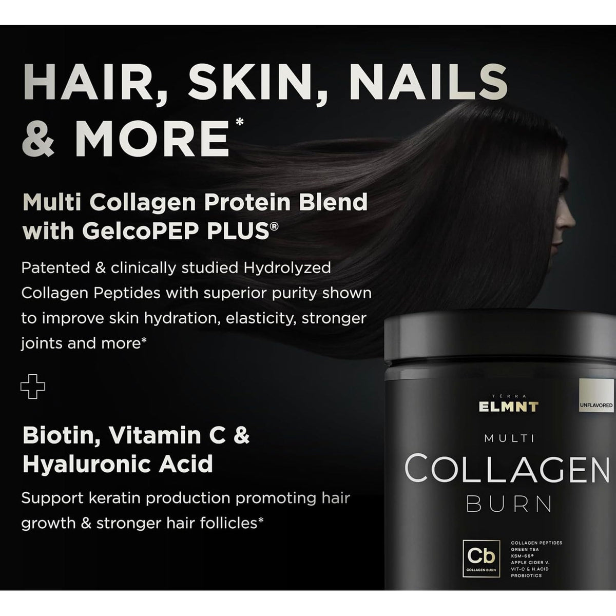 Super Collagen Powder for Women Weight Loss + Beauty W. Probiotics, Hyaluronic Acid, ACV, KSM-66, Biotin - Premium Multi Collagen Peptides Protein Supplement Colageno for Women (Unflavored)